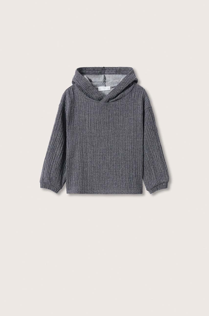 Mango kids bluză copii elodieb culoarea gri, material neted