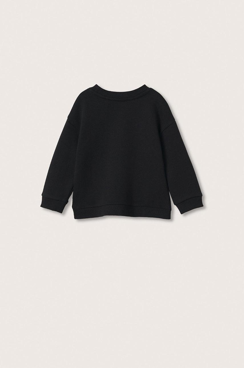 

Детская хлопковая кофта Mango Kids Cool цвет чёрный с принтом