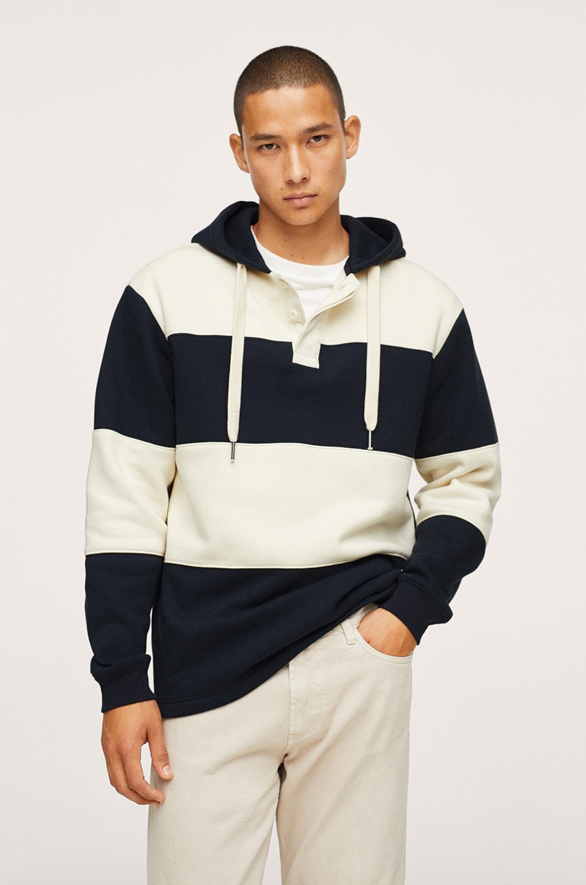Mango man bluză andrew bărbați, culoarea albastru marin, modelator