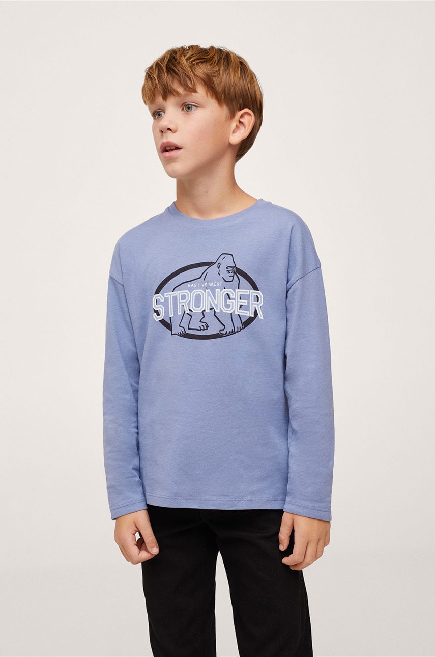 Mango Kids - longsleeve din bumbac pentru copii kong