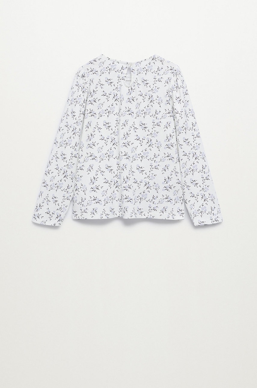 

Хлопковый детский лонгслив Mango Kids Helen цвет белый