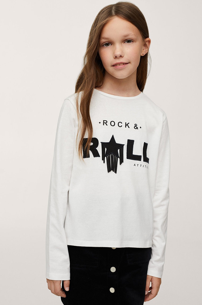 Mango Kids - longsleeve din bumbac pentru copii rock
