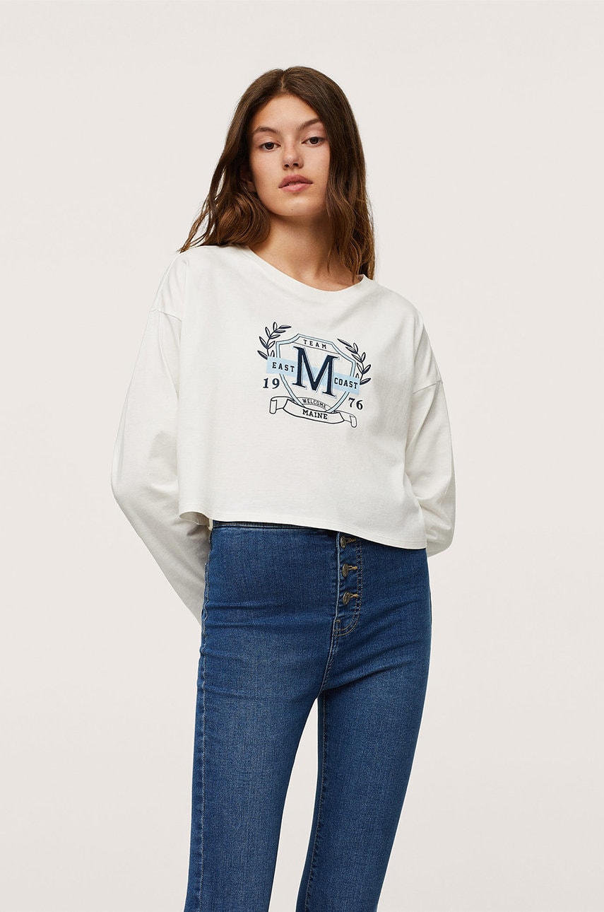 Mango Kids - longsleeve din bumbac pentru copii escudo