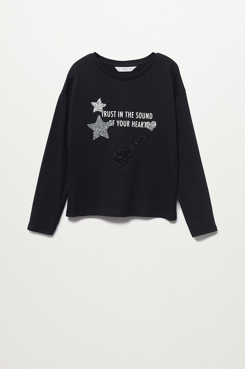 Mango Kids - longsleeve din bumbac pentru copii trust