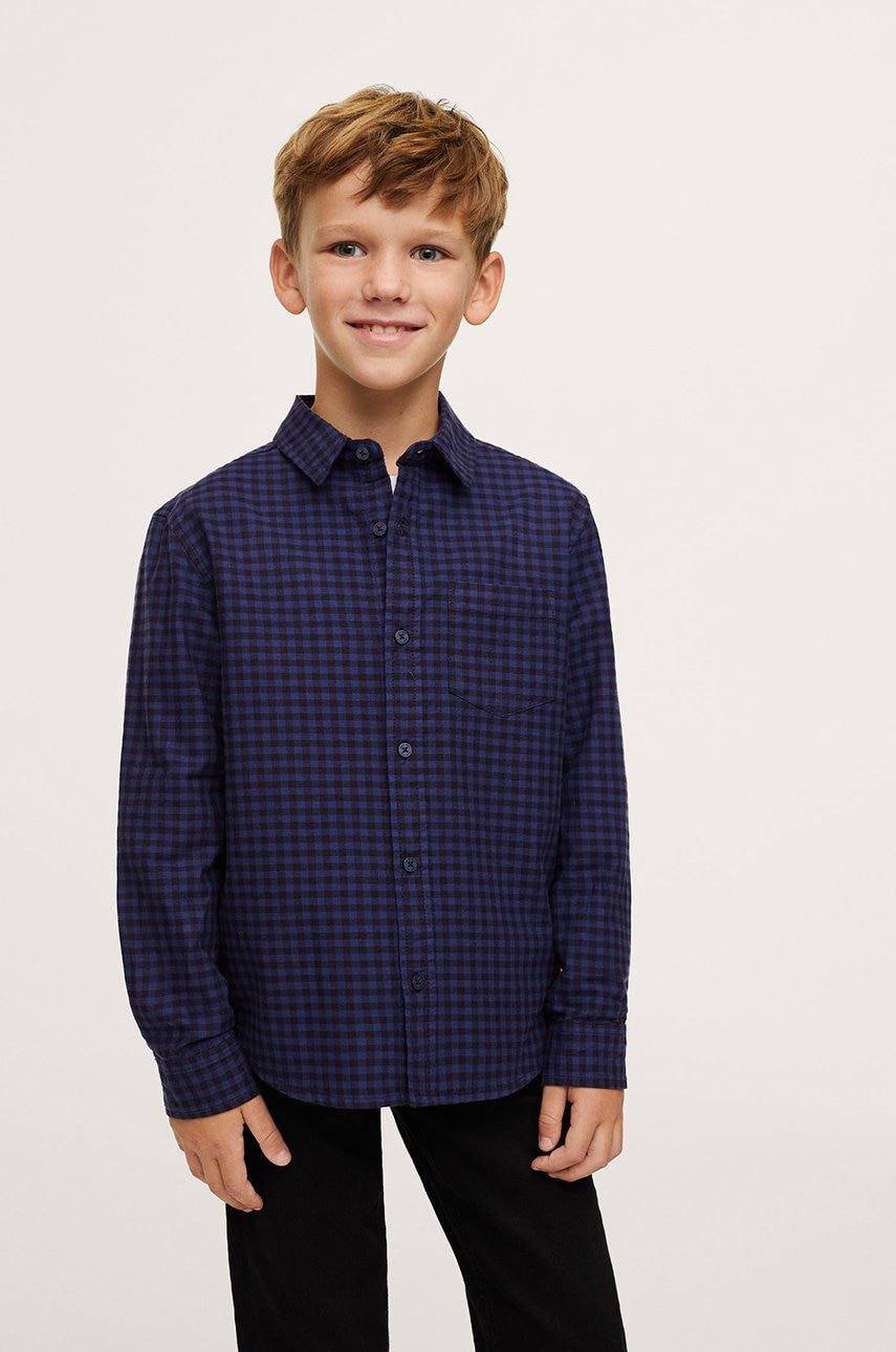 Mango Kids cămașă de bumbac pentru copii marc