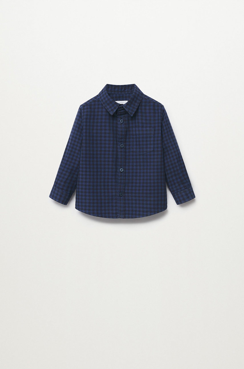 

Детска памучна риза Mango Kids MARC, Син