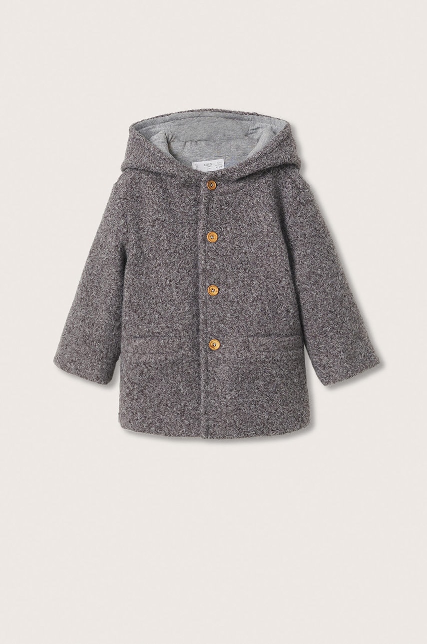 

Детско палто Mango Kids Tobias в сиво, Сив