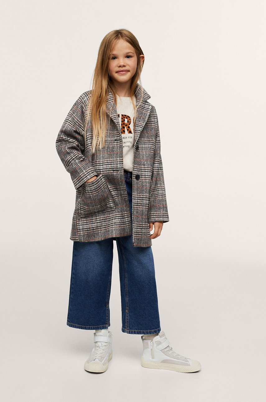 

Дитячий плащ Mango Kids колір сірий