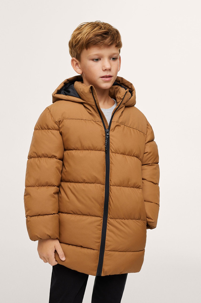 

Детско яке Mango Kids в кафяво, Кафяв