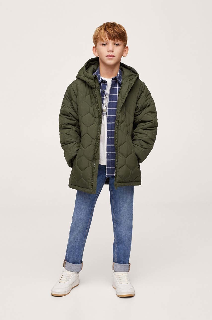 

Дитяча куртка Mango Kids Nino колір коричневий