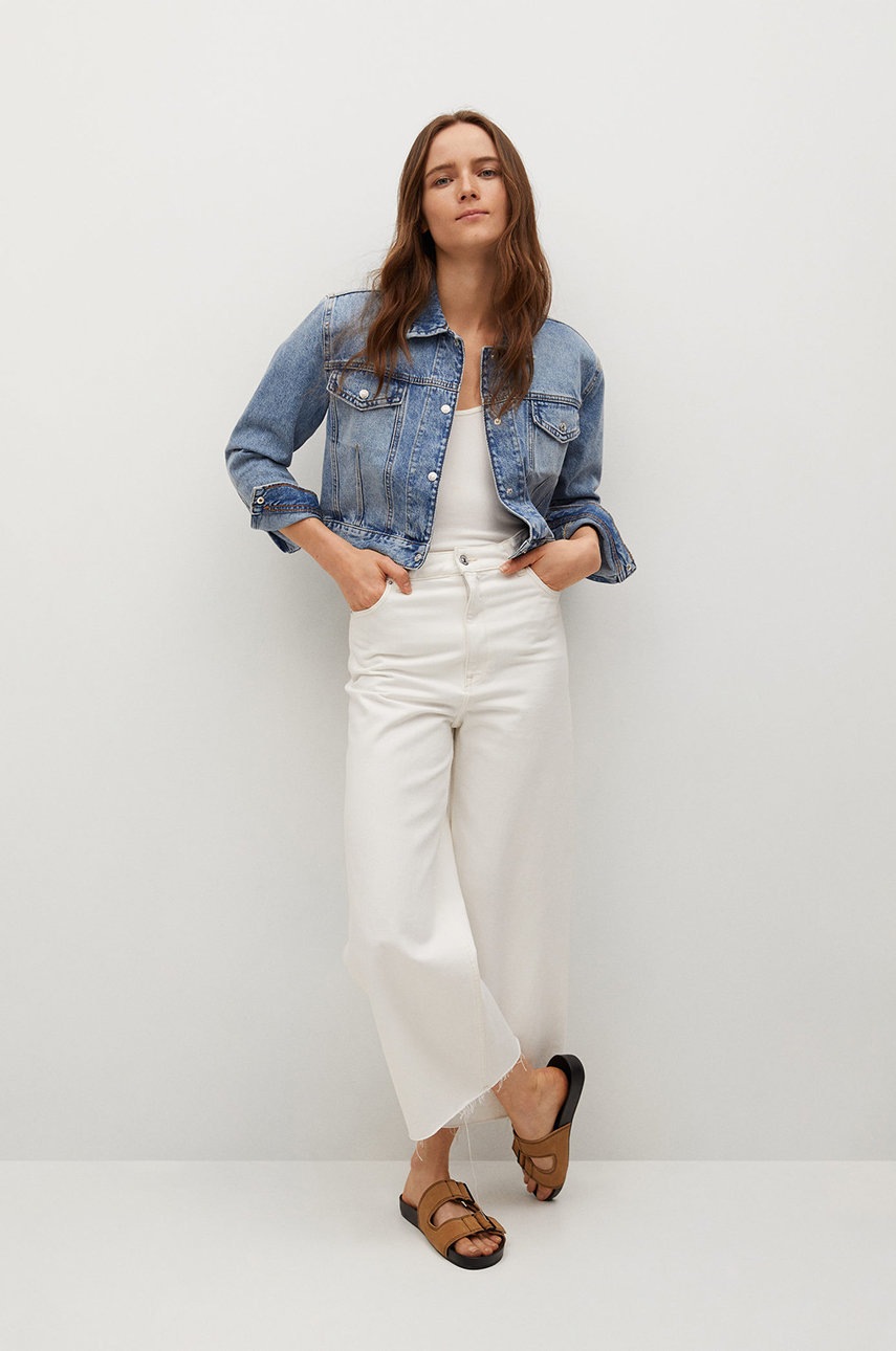 

Джинсовая куртка Mango Mel женская переходная oversize