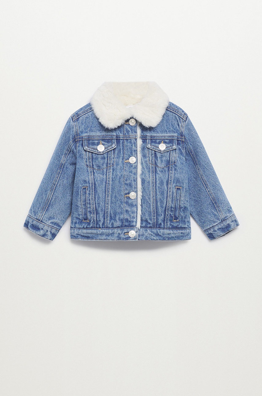 

Детско дънково яке Mango Kids Lisa, Виолетов