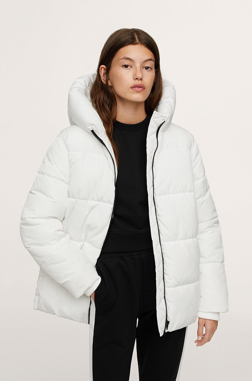 

Детско яке Mango Kids Pekinlng в бяло, Бял