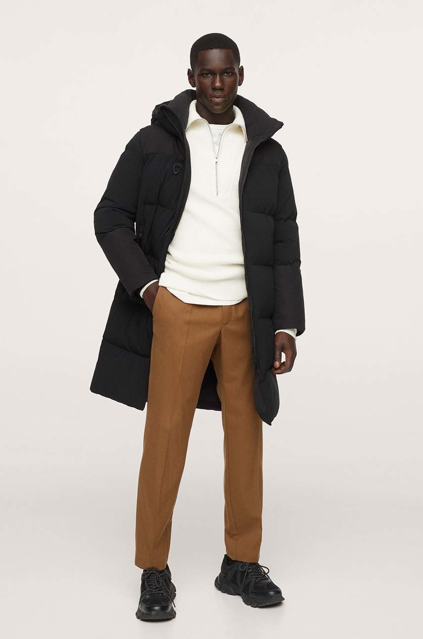 

Куртка Mango Man Willow цвет чёрный зимняя