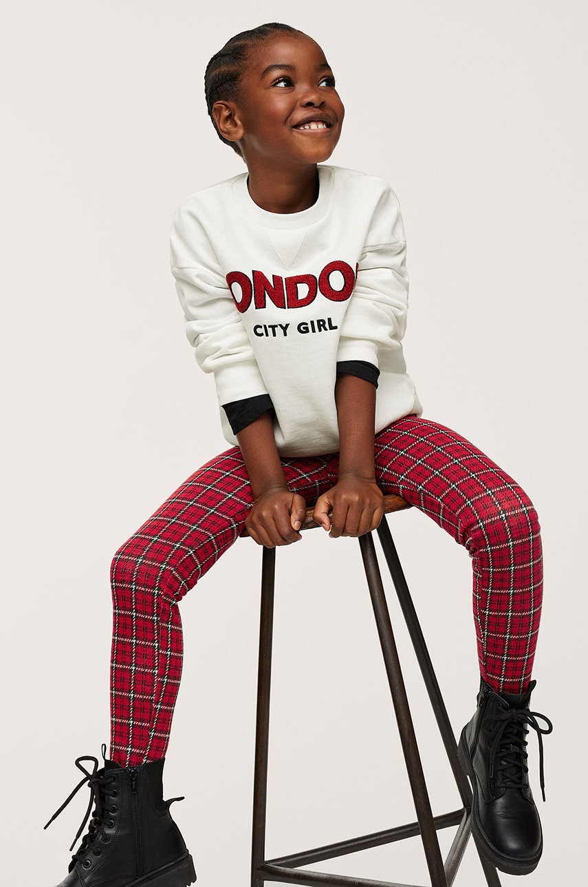 

Детски клин Mango Kids Archi в червено с десен, Червен