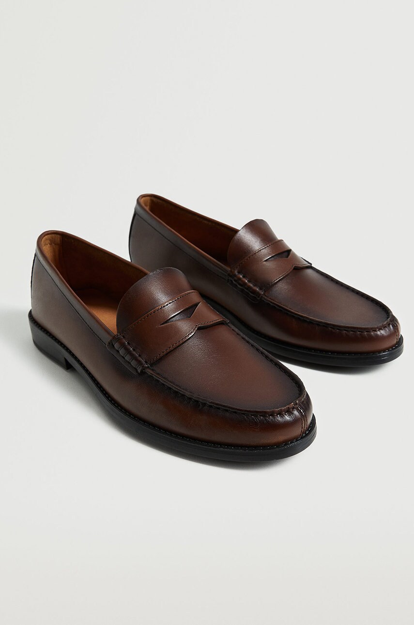 

Кожаные мокасины Mango Man Classic мужское цвет жёлтый