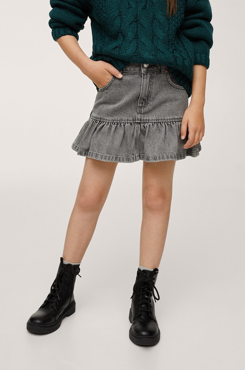 Mango Kids - fusta denim pentru copii lulu