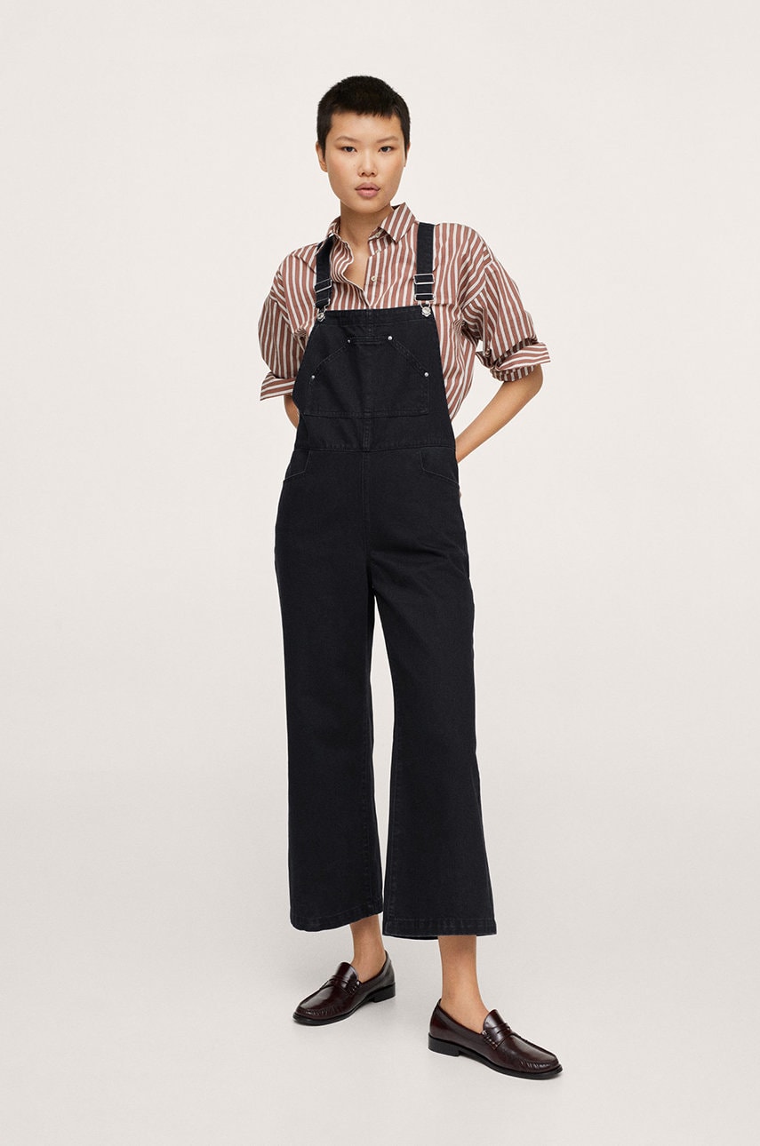 Mango salopetă khris culoarea negru
