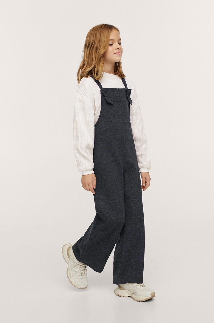 Mango kids salopetă copii vivian culoarea gri