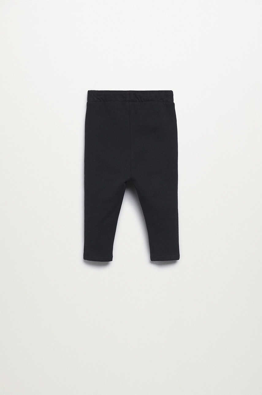 

Детские брюки Mango Kids Merlin цвет чёрный гладкие