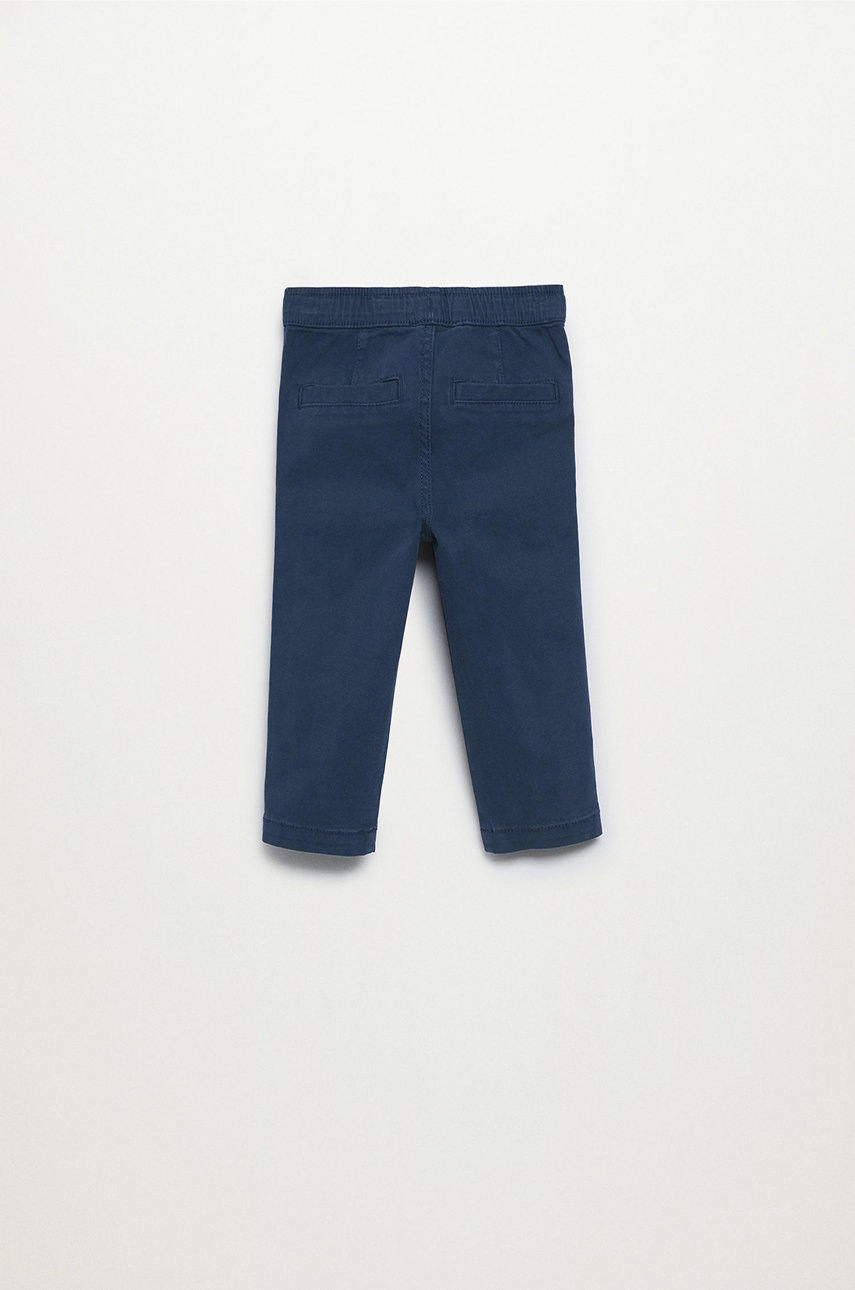 

Детские брюки Mango Kids Edward цвет синий гладкие