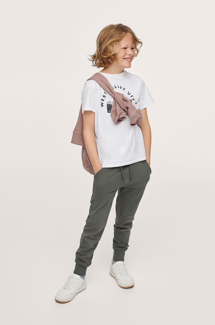 

Детские брюки Mango Kids Mountain цвет коричневый гладкие
