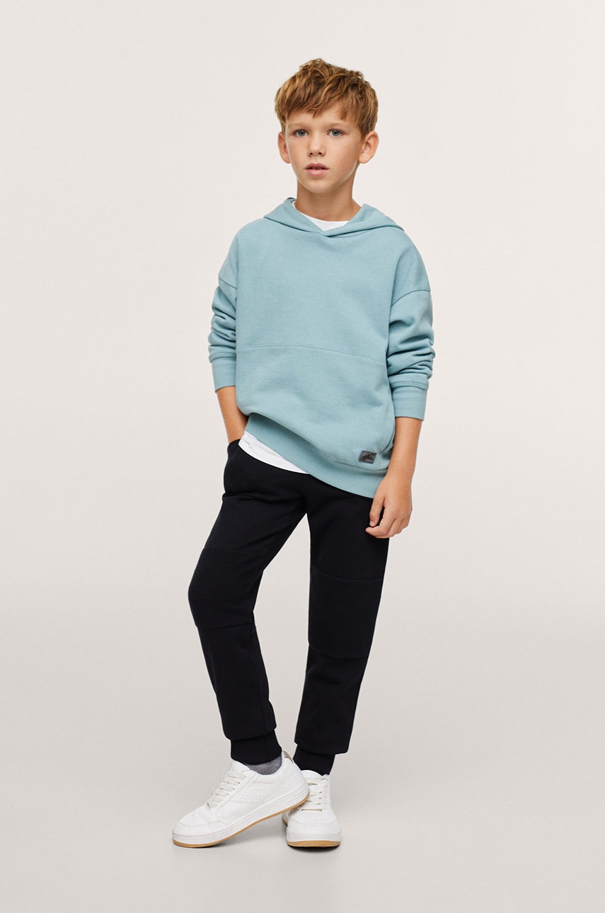 

Детские брюки Mango Kids Walk цвет чёрный гладкие