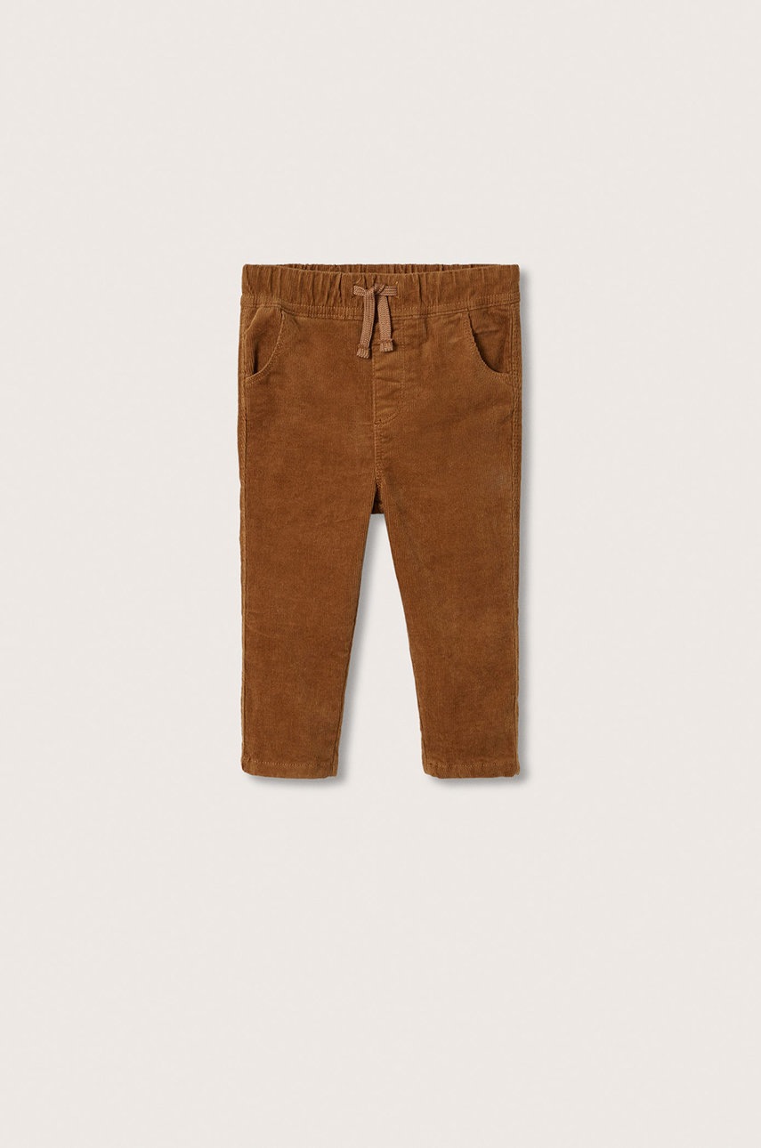 

Mango Kids - Детски панталони Moritz, Бежов