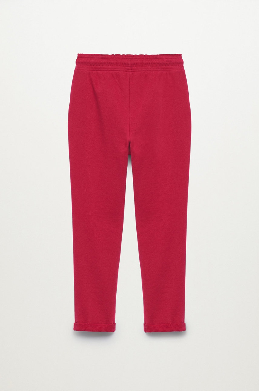 

Дитячі штани Mango Kids Viena колір бордовий гладке