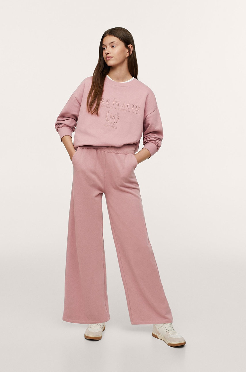 

Дитячі штани Mango Kids колір рожевий гладке