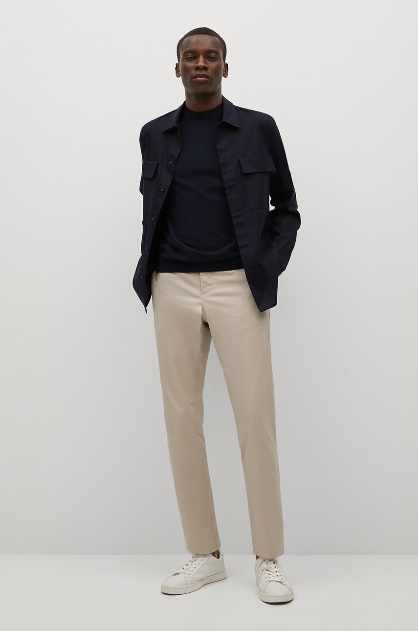 

Штани Mango Man Dublin чоловічі колір прозорий фасон chinos