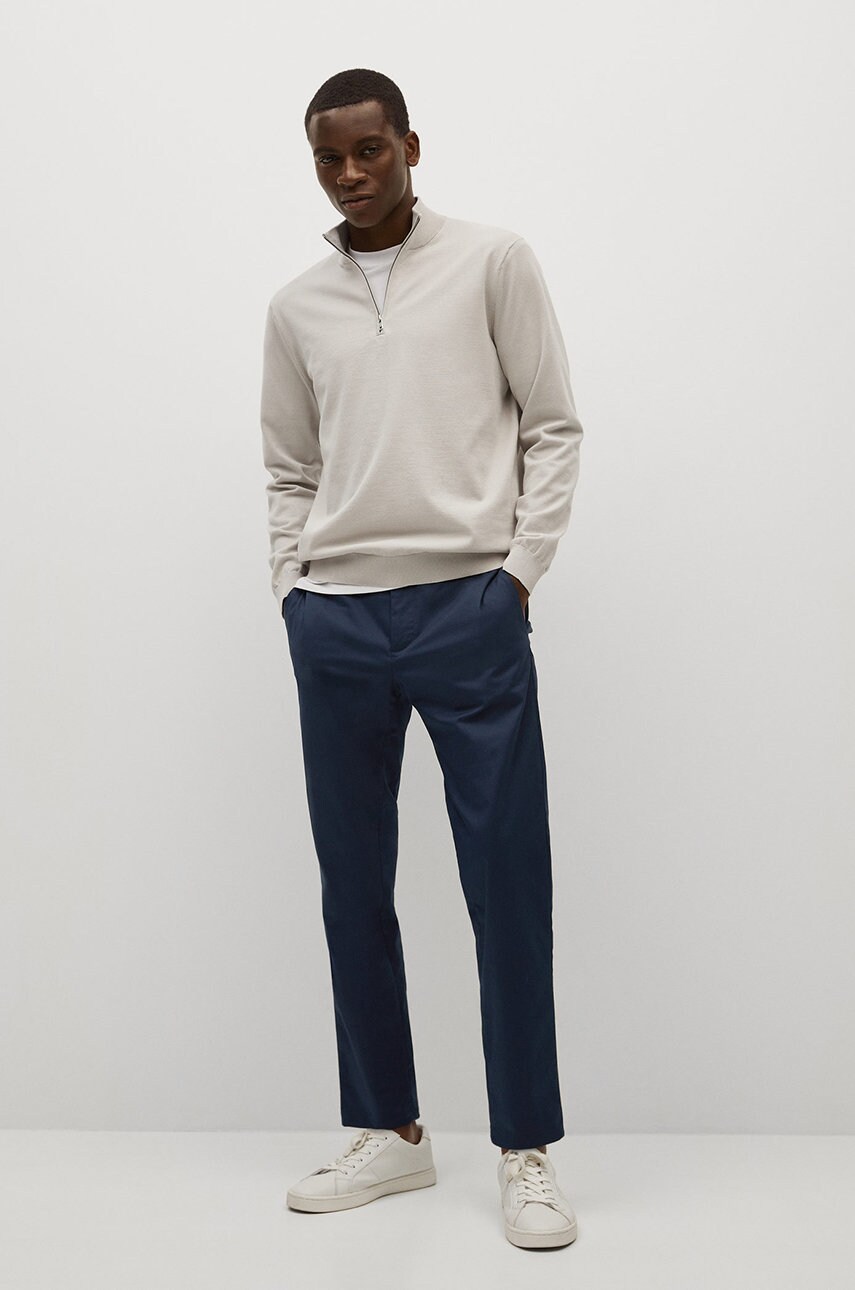 

Штани Mango Man Dublin чоловічі колір синій фасон chinos