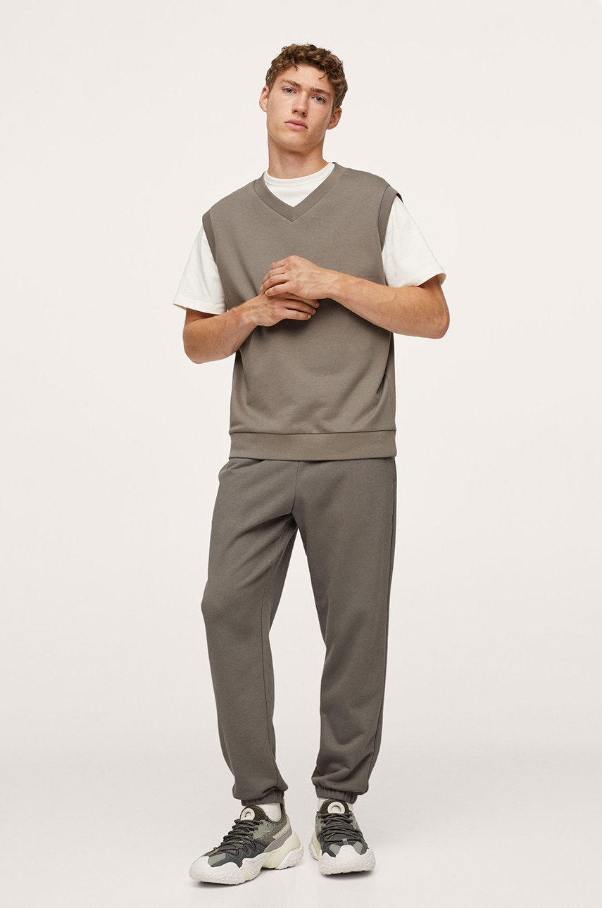 

Штани Mango Man Brava чоловічі колір коричневий фасон jogger