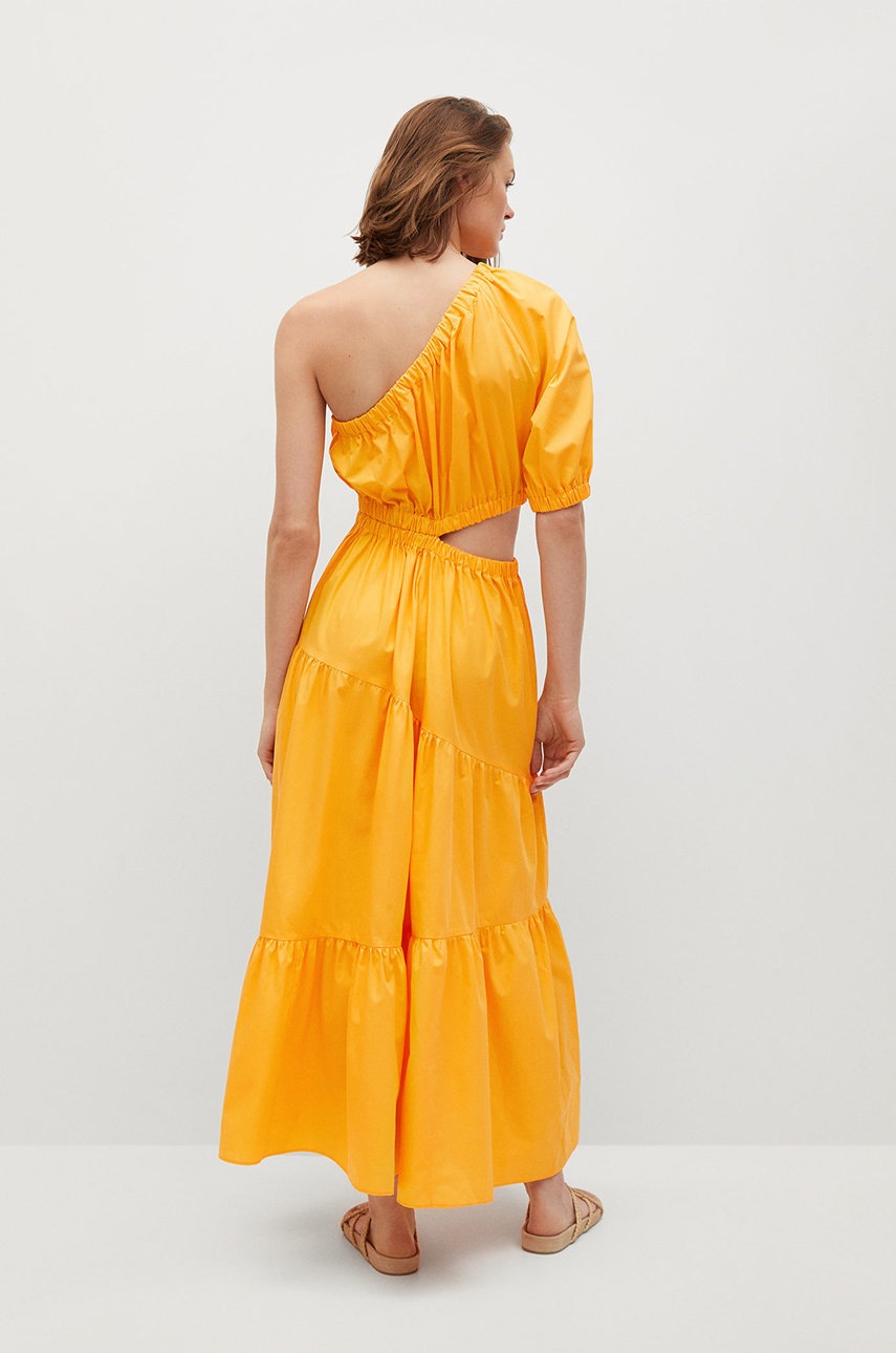 

Сукня Mango NIEVES колір помаранчевий maxi розкльошена