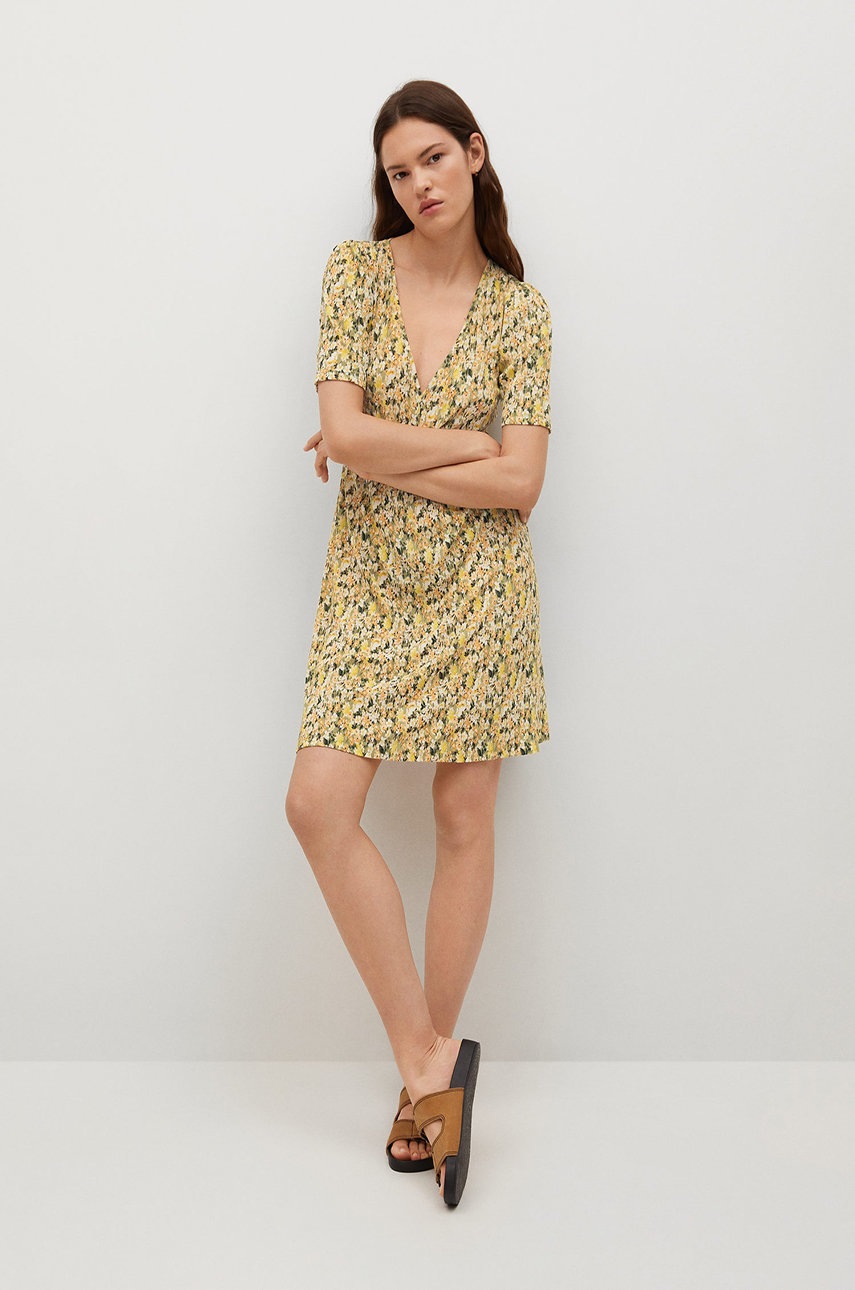 

Сукня Mango Pitita колір зелений mini пряма