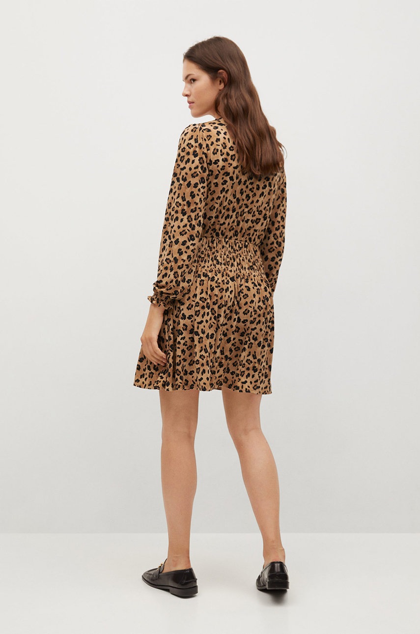 

Сукня Mango Moss1 колір коричневий mini розкльошена