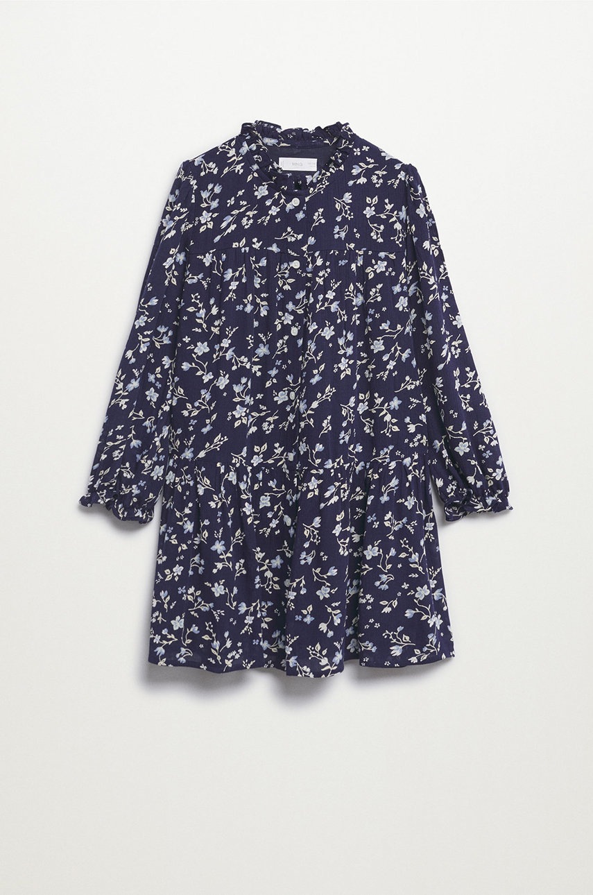 

Детское платье Mango Kids ANN цвет синий mini расклешённое