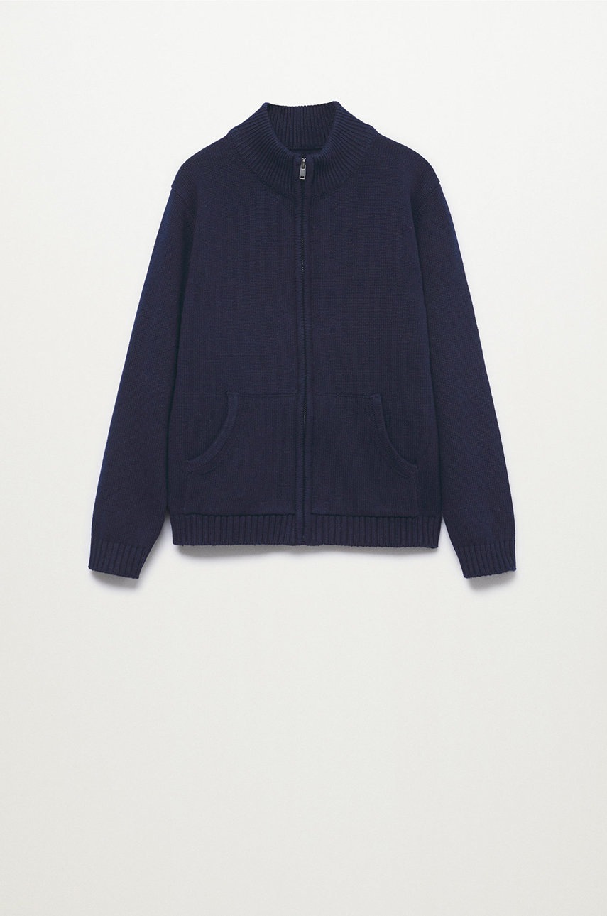 

Детска жилетка Mango Kids в тъмносиньо от лека материя, Тъмносин