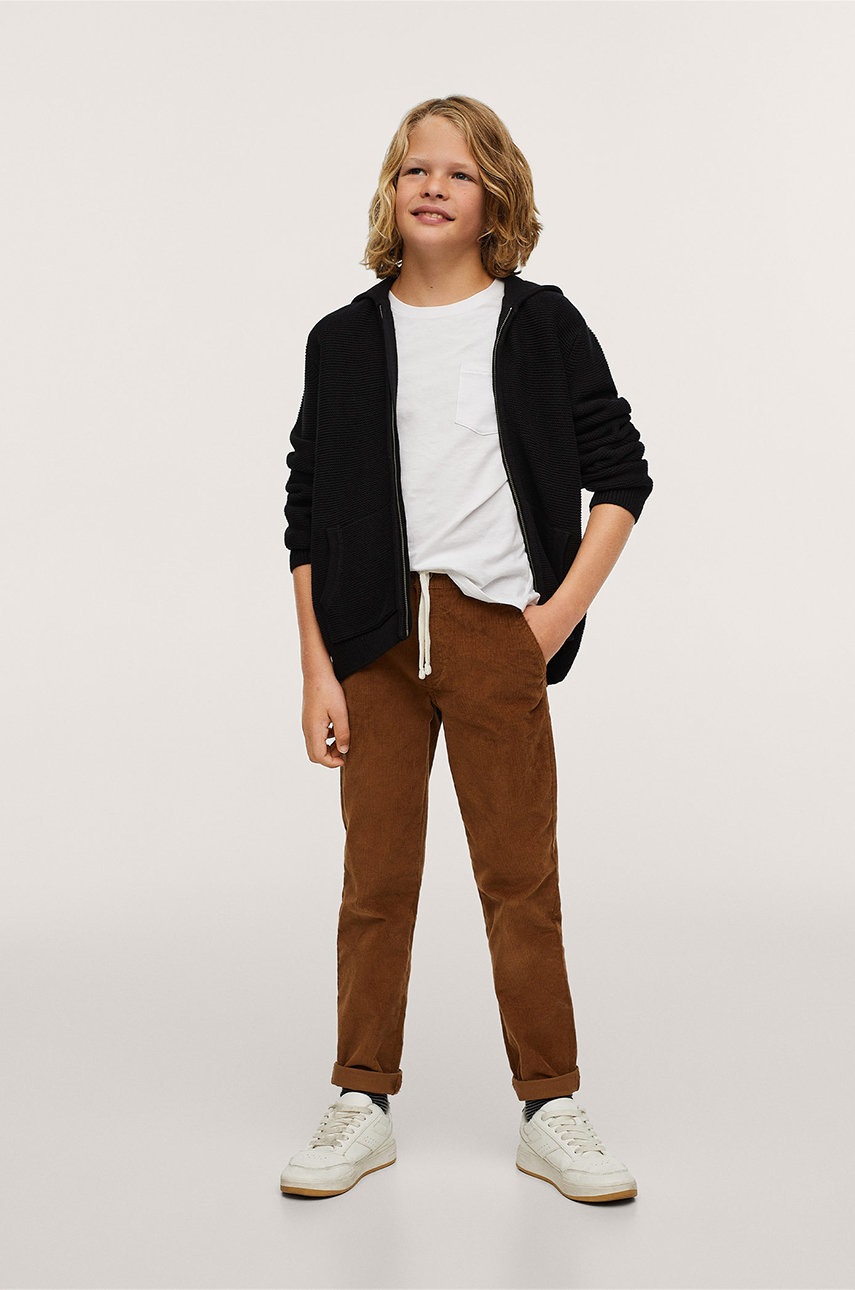 

Детский кардиган Mango Kids цвет чёрный лёгкий
