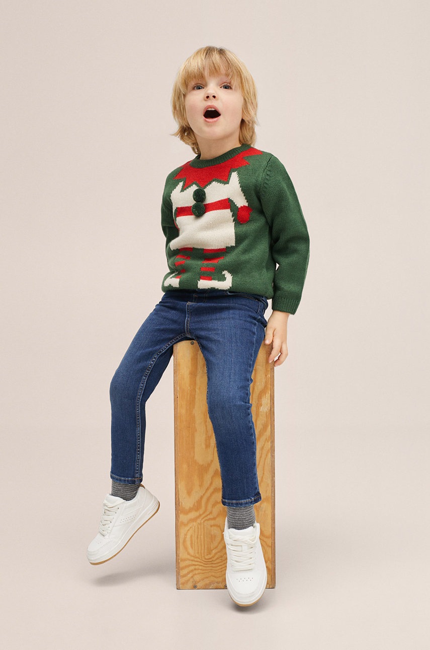 

Дитячий светр Mango Kids Elfo колір зелений легкий