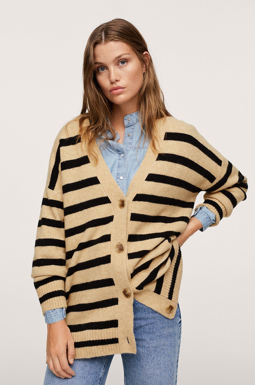 Mango cardigan femei, culoarea negru, light