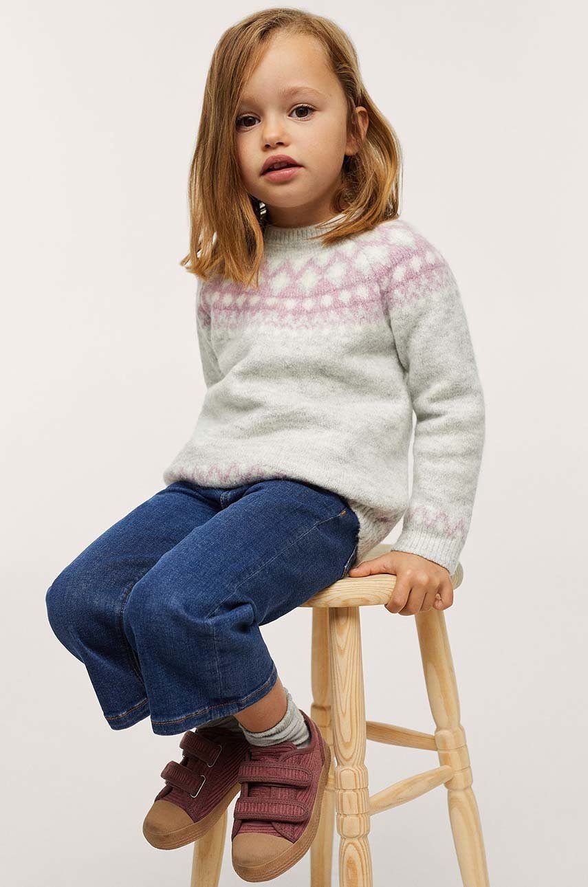 

Дитячий светр Mango Kids Greta колір сірий легкий