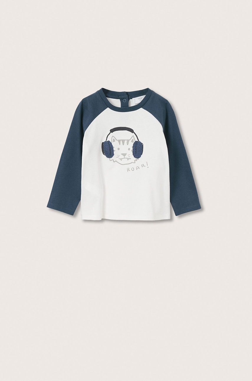 Mango Kids - longsleeve din bumbac pentru copii cascos