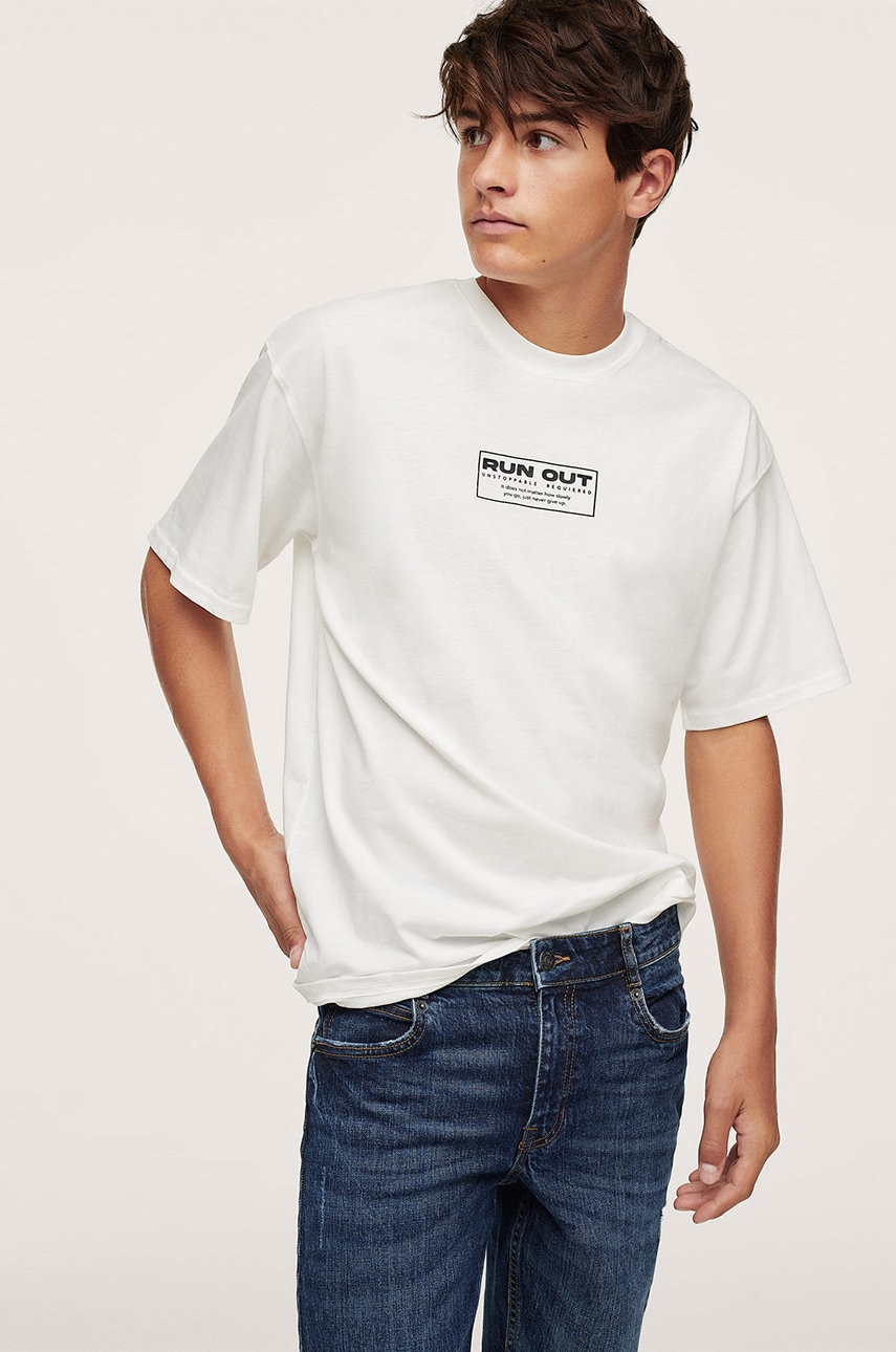 Mango Kids - tricou de bumbac pentru copii run