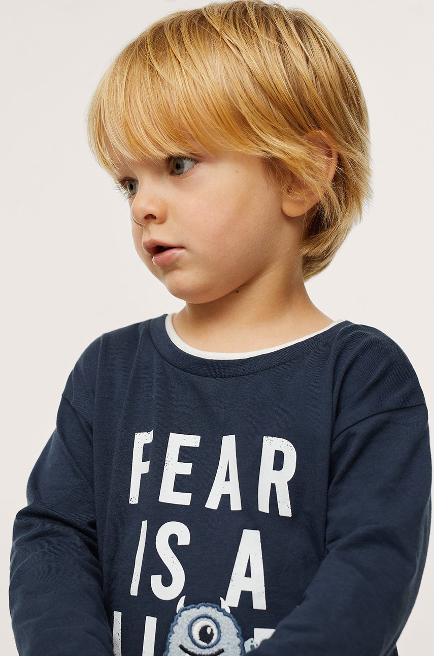 Mango Kids - longsleeve din bumbac pentru copii fear