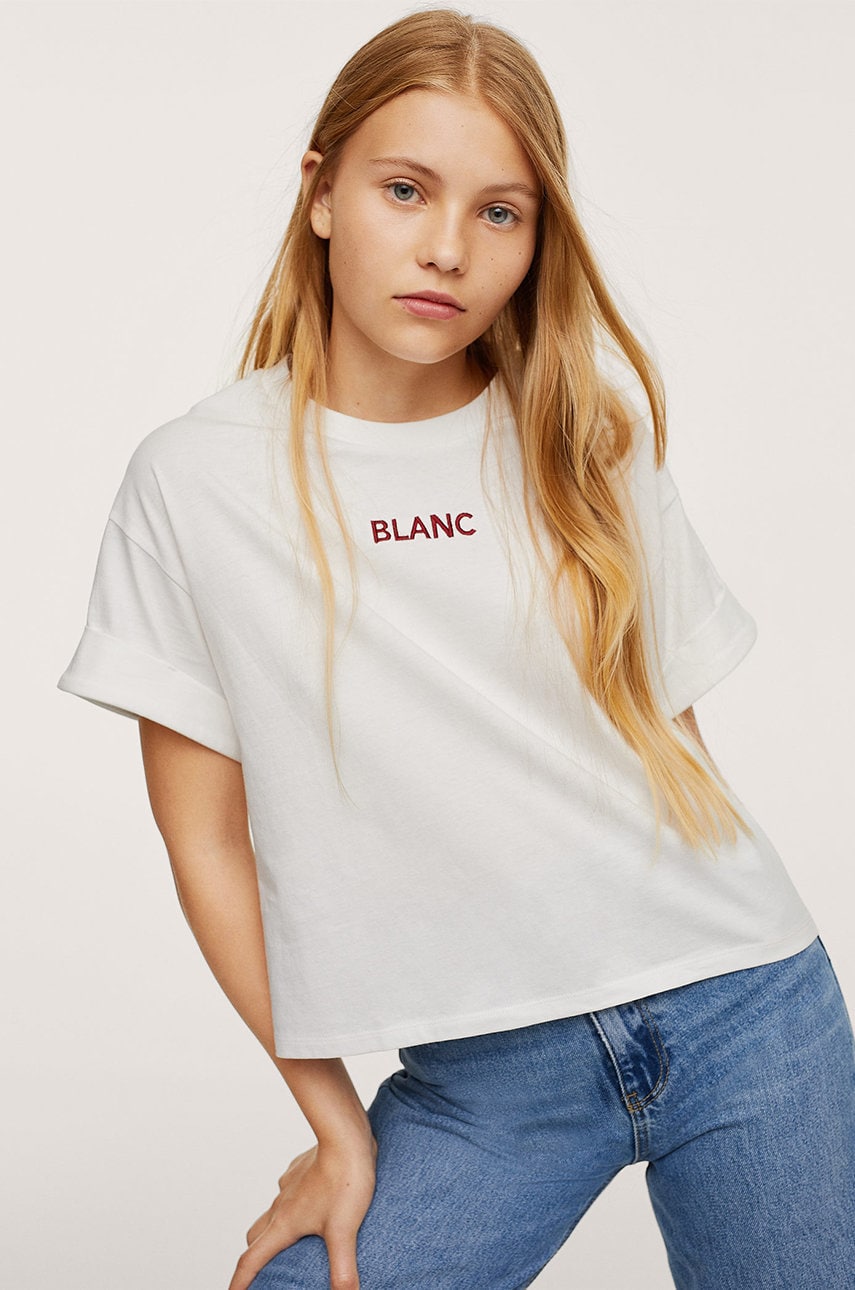 Mango Kids - tricou de bumbac pentru copii colors