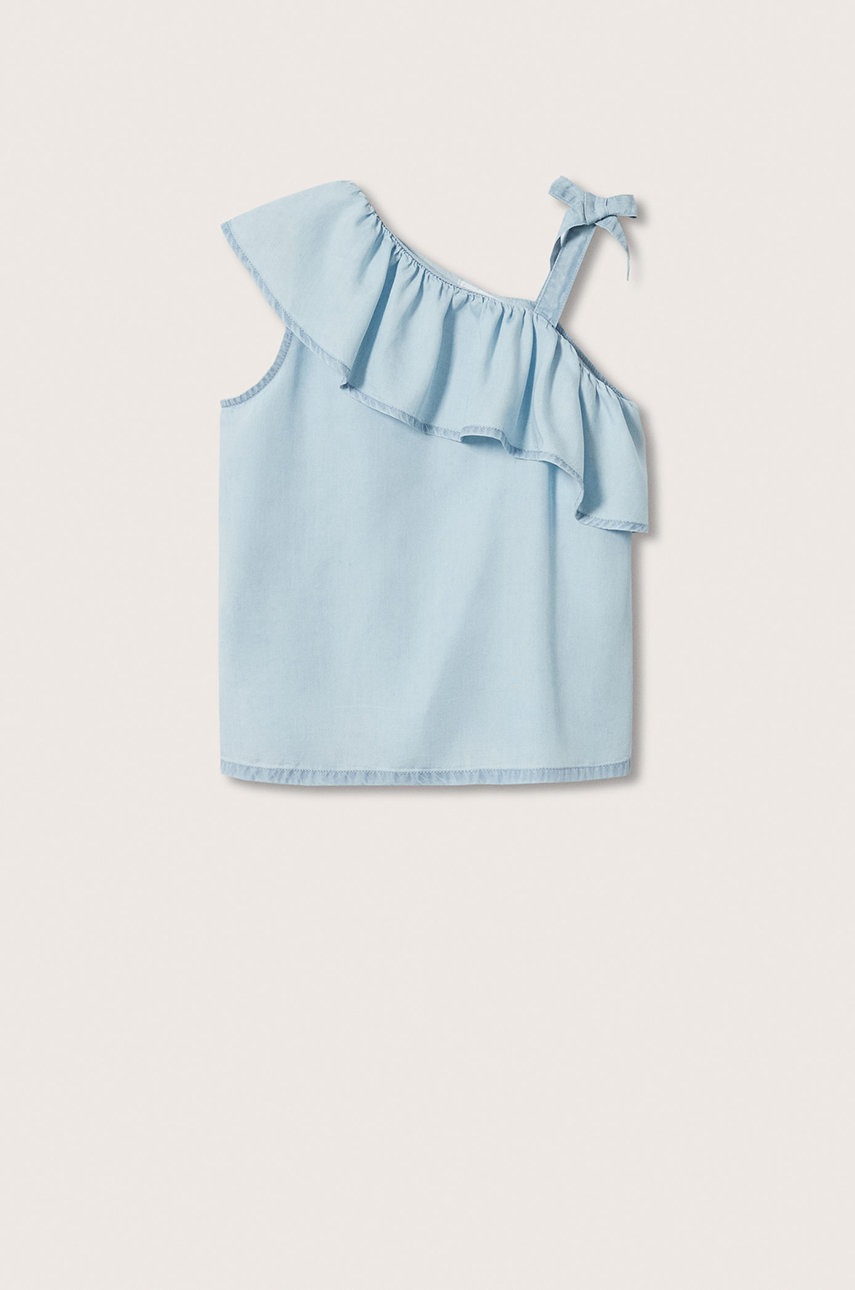 

Детская блузка Mango Kids Cerro цвет фиолетовый однотонная