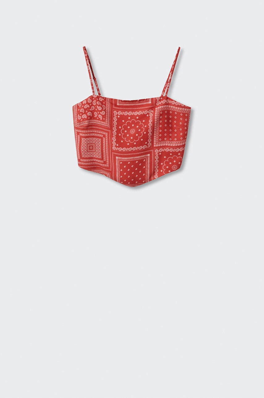 

Дитяча блузка Mango Kids Bandana колір червоний візерунок