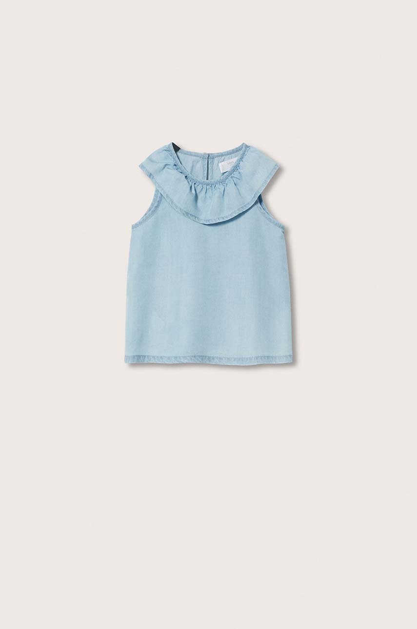 

Детская блузка Mango Kids Valentin цвет фиолетовый однотонная