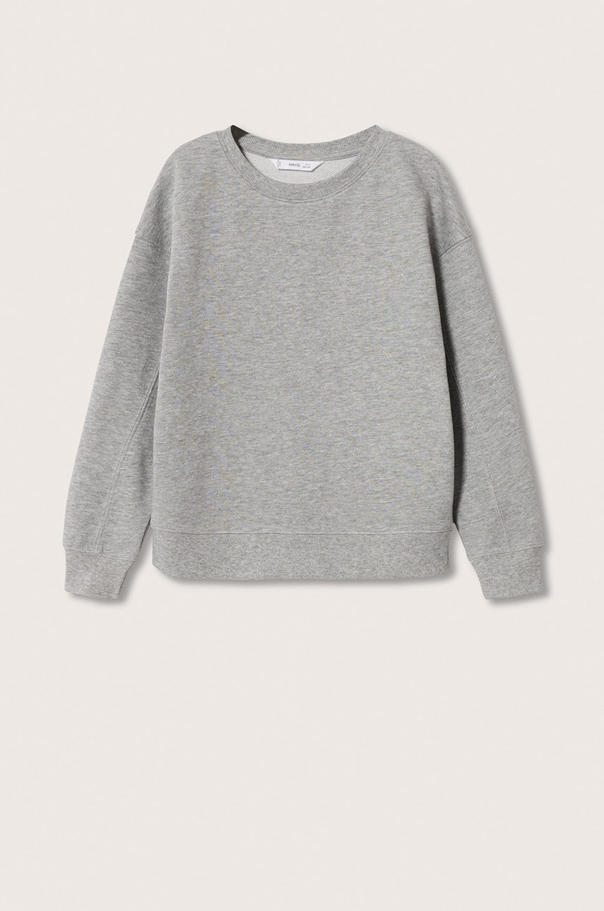 

Дитяча кофта Mango Kids Hongkong колір сірий однотонна